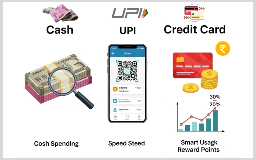 Cash vs UPI vs Credit Card: पैसों की बचत में कौन सा पेमेंट तरीका है सबसे बेहतर?