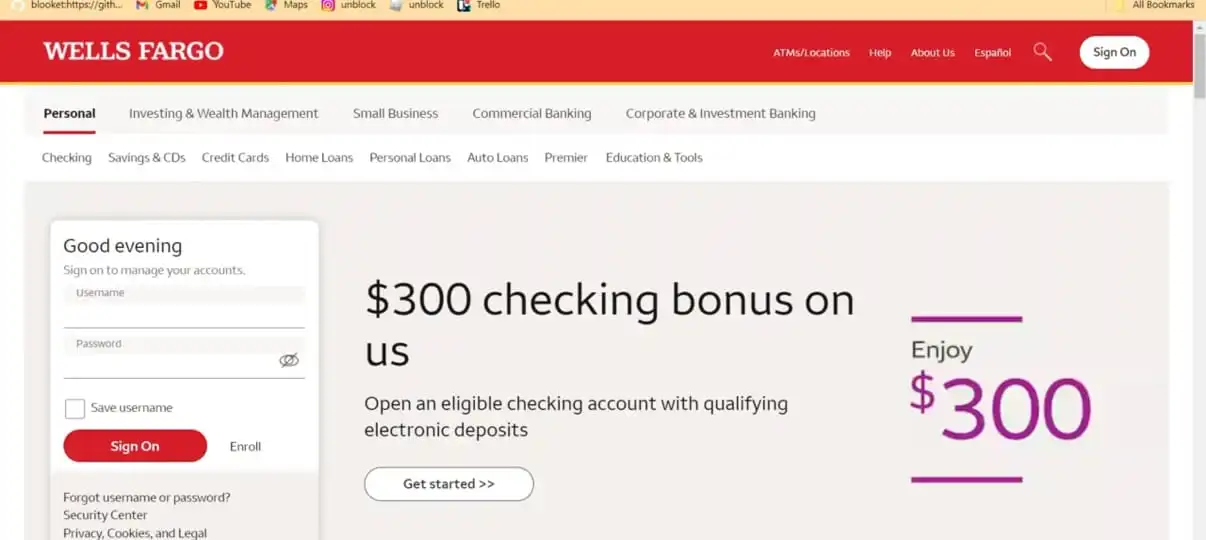 Wells Fargo Open Savings Account